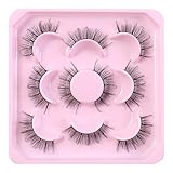 Wimpern-Cluster-Set, 5 Paar einzelne Wimpernbüschel, DD Curl Knotenfreie Wimpernbündel...