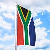 Deitert Flagge Südafrika - Hissfahne Hochformat für Querausleger 150 x 500 cm