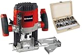 Einhell Oberfräse TC-RO 1155 Kit (1100 Watt, Ø 6 und 8 mm, Drehzahlregulierung,...