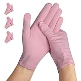 AovYoo 3 Paar Baumwollhandschuhe Feuchtigkeitsspendende Handschuhe, Dünne...