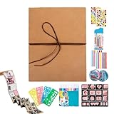 Fotoalbum, ausziehbar und faltbar, mit 12 Farbmarkern | Sammelalbum für Hochzeit – für...