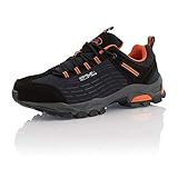 Fusskleidung® Damen Herren Wanderschuhe Wasserabweisende Trekkingschuhe Blau Blau Orange...