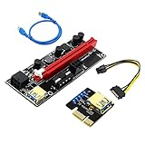 SameeHome Horizontale Installation 009S Plus Pci-E 1X 16X Extender Adapter mit Led für...