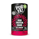 PURYA! Vegan High Protein Shake Erdbeere, veganer High Protein Drink in Bio Qualität,...