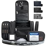 Obics Kulturbeutel Damen & Herren Gross schwarz 8L XL - Kulturtasche zum...