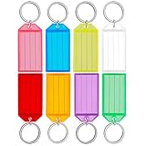 Uniclife 20er Pack Robust Kunststoff Schlüsselanhänger beschriftbar, Schlüsselanhänger...