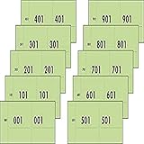 SIGEL 76153 Nummernblock grün, 1000 Bons (Nr. 1-1000, 10,5 x 5,3cm), aus Recyclingpapier,...