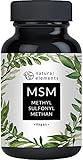MSM Kapseln - 365 vegane Kapseln - Laborgeprüfte 1600mg Methylsulfonylmethan...