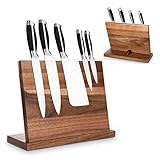 KINLO Messerblock magnetisch Messerhalter Holz Messerbrett unbestückte...