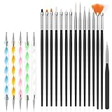 URAQT 20 Stück Nagel Pinsel Set, Nageldesign-Stifte Brush, Acryl Nagel Kunst...