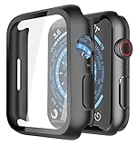 Misxi Hard Hülle mit Glas Displayschutz Kompatibel mit Apple Watch Series 8 Series 7...