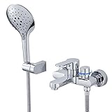 ROVOGO Badewannenarmatur mit 3-Funktionen Handbrause, Einhebel Wannenarmatur,...