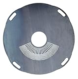 Dynamic-Wave gebürstete Feuerplatte mit extra feinem Grillrost, 100cm, mit 4...