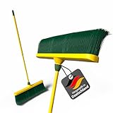 BigDean Krallenbesen XL mit Teleskopstiel gebogenen Borsten Gartenbesen für echte...