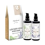 AllgäuQuelle® BIO Massageöl Set LOCKER VOM HOCKER | Geschenkset mit 2 x 100...