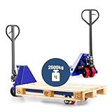 Pallit Hubwagen 2500 kg Palettenwagen 1150 mm Gabellänge FIVE Blau Robuster Gabelhubwagen...