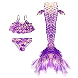 Allbestop Badeanzug Kinder Mädchen Schwimmanzug,Bustier Badeanzug-Set Dreiteilig Tankini...