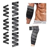 eupdd 6 Stück Oberschenkel Bandage: 90+180cm Kompressionsbandage Schwarz,...