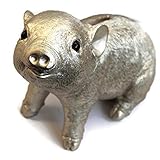 Bada Bing XXL Tier Spardose groß in Perlmutt Silber - Sparschwein zuckersüßes...