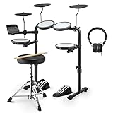 Donner DED-70 E Drum/E Schlagzeug Kinder Anfängerin, mit Mesh-Pad, tragbares...
