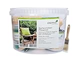 Osmo Gartenmöbel Pflegeset Holz-Entgrauer 500 ml Teak-Öl 007 0,375 l Schleifvlies...
