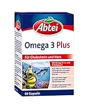 Abtei Omega 3 Plus - Nahrungsergänzungsmittel reich an Omega-3-Fettsäuren für...