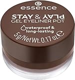 essence STAY & PLAY GEL EYELINER POT, Nr. 02, langanhaltend, hochpigmentiert,...