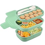 Bentobox Lunchbox Erwachsene mit Fächern, Brotdose Kinder mit Unterteilung,Auslaufsichere...