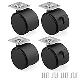 RAVN HAMAN 4er Set Möbelrollen 40 mm - Lenkrollen mit Bremse bis 25 kg pro Rad -...