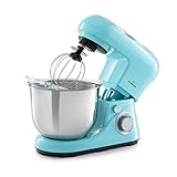 Klarstein Knetmaschine Küchenmaschine zum Backen, 1300W Teigmaschine Klein, 6...