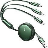 mcdodo Multi USB Kabel 3 in 1 Einziehbares Ladekabel mit Aufrollbare Universal...