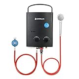 Camplux AY132B-DE Tankless Gasdurchlauferhitzer 50mbar, 5 Liter LPG...