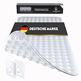 BAMONDO Badewannenmatte rutschfest & hautsensitiv (transparent) - 88x39 cm -...