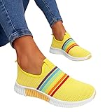 Fulidngzg Freizeitschuhe Damen Atmungsaktiv Rutschfest Fitness Elegant Flache...