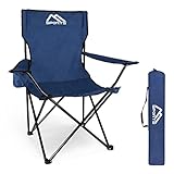 MSPORTS Campingstuhl Premium inkl. Tragetasche in Königsblau Anglerstuhl...