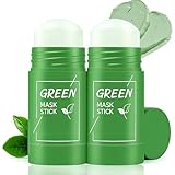 2 Stück Green Mask Stick, Porenreiniger für reine Haut, Feuchtigkeit &...