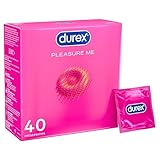 Durex Pleasure Me Kondome – Mit Noppen & Rippen, anatomischer Easy-On-Form &...