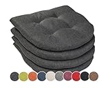 sunnypillow 4er Set Stuhlkissen 40x40 cm Polsterauflage 5cm dick Auflage für...