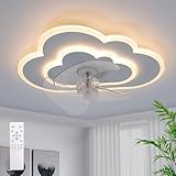 Deckenventilator Mit Beleuchtung LED Wolke Deckenleuchte mit Ventilator 6...