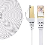 Elfcam® - 12m LAN Kabel Netzwerkkabel Cat 7 Ethernet Kabel mit Vergoldetem RJ45 Stecker...