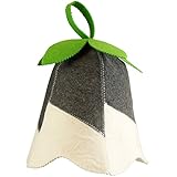 Saunahut - Modell Glöckchen (grün) - 100% Wollfilz - Saunamütze aus Filz für Damen und...