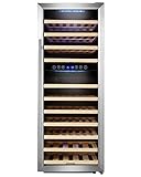 Kalamera Weinkühlschrank 2 Zonen, Edelstahloptik, 73 Flaschen (bis zu 310 mm...