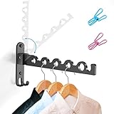 LIVEHITOP Wand Kleiderständer Klappbar, Kleiderbügel Haken Garderobenhaken Aluminium...