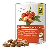 Raab Vitalfood Bio Hagebutten-Kapseln, 150 Stück, ohne Zusätze, vegan,...