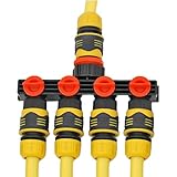 Gartenschlauch-Splitter – 4-Wege-Hochleistungs-Wasserventil | 4-Wege-Ventilanschluss,...