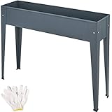 tectake 800782 Hochbeet Metall, stabil, wetterfest und pflegeleicht, 98,5x26x82,5cm,...