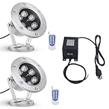 LED-Brunnenlichter IP68, wasserdicht, tauchfähig, RGB-Farbwechsel, Strahler mit...