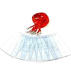 Schlüsselbänder aus Baumwolle mit Ausweishülle DIN A6 - twist4® (rot, 10 Stück)