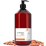Mandelöl BIO Reines, Kaltgepresst, Natürlich. Kosmetik Massageöl, Haar- und Bartöl,...