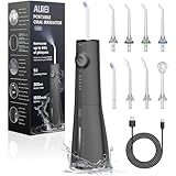 Munddusche Kabellos, AUIEI Elektrische Zahnreiniger Tragbar Waterflosser 5 Modi & 8...